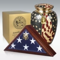 military flag box urn